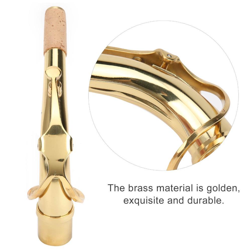 Gold Alto Saxophone Neck Brass Instrument Bend Neck Saxophone Neck Tube For Alto Saxophones Use