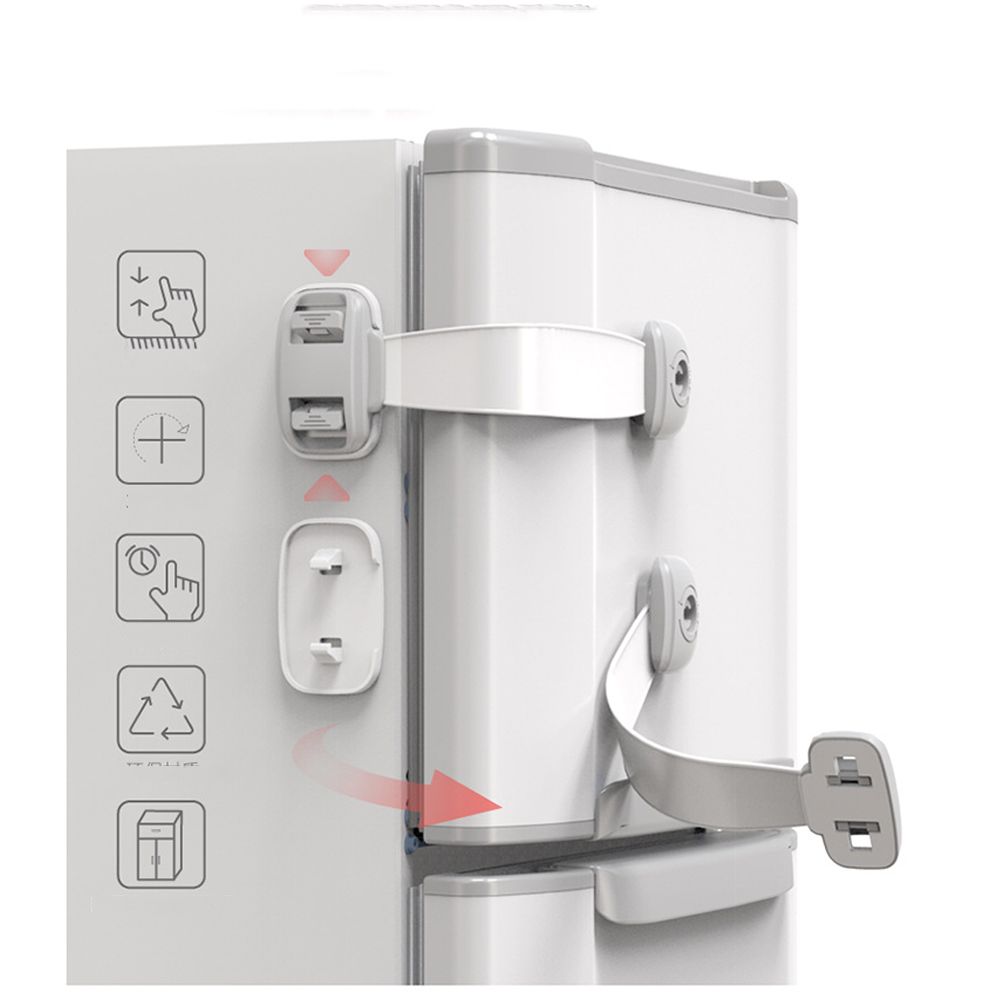 Cabinet Drawer Protection Refrigerator Housing Safety Closing Buckle Door Locks Child Safety Lock