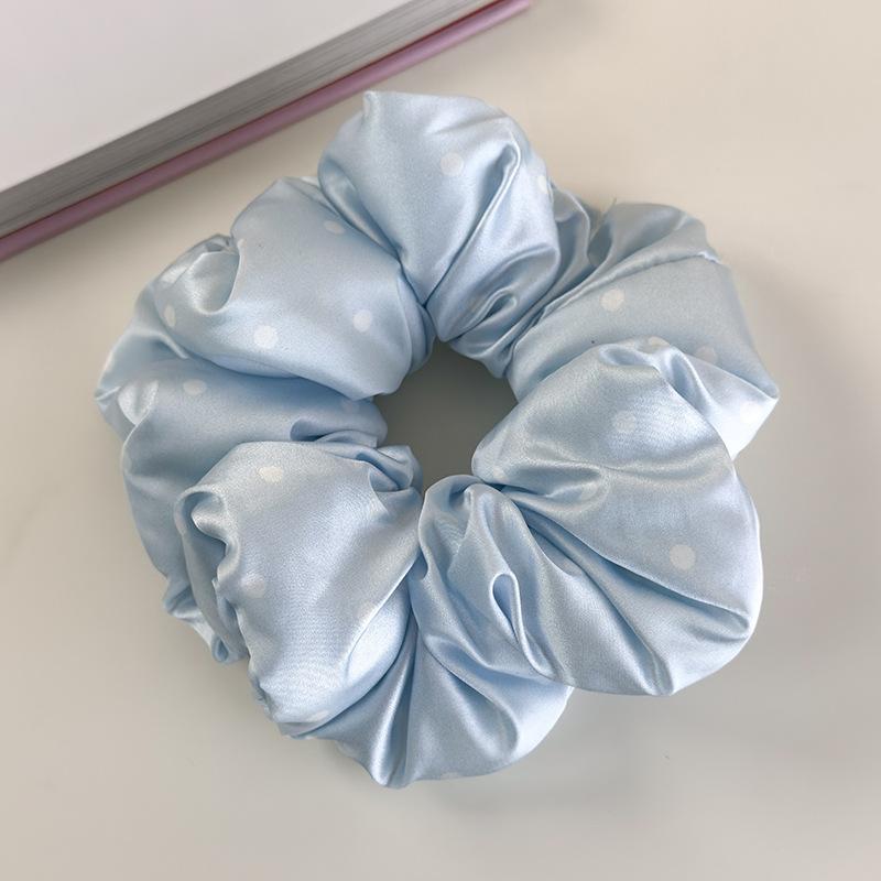 Girl Sweet Polka Dots Flowers Hair Scrunchies Solid Color Soft Filling Headbands Womens Classy Versatile Head Rope Hair Tie New