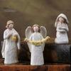 8 шт./набор фигурок из смолы «Рождение Иисуса», рождественские ясли, Иосиф, Дева Мария, три волхва, статуэтка животного, скульптура, настольное украшение, орнамент