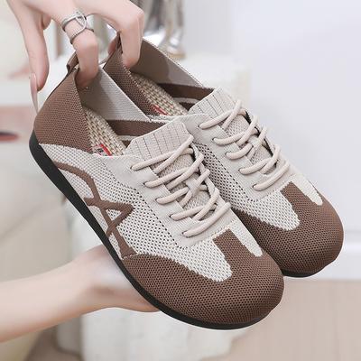 Кроссовки женские весна и осень новые ретро немецкие кроссовки дышащие однопедальные кроссовки Forrest Gump подходящие по цвету на шнуровке универсальные женские спортивные