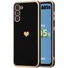 Case for Samsung Galaxy A05s - Black - Ultra Thin TPU - Heart Pattern - Shockproof Protection