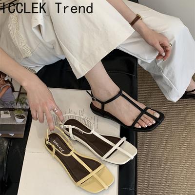 Летние сандалии-гладиаторы женские балетки женские удобные туфли на мягкой подошве для платья уличная пляжная обувь для отпуска