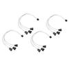 4pcs PWM Fan Extension Cable 4 Pin Silver Coated Copper Wire PC Fan Extension Cable for PC Cooling