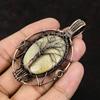 Tree Of Life Fossil Coral Pendant Copper Wire Wrapped Pendant Handmade Pendant Gift For Her Gemstone Pendant For Women Wire Wrapped Jewelry