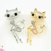 Popular Cat's Eye Stone Brooch - Cute Cat Girl Design for Women's Fashion Accessories