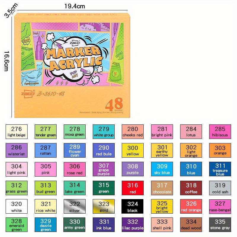 Набор из 18-84 акриловых маркеров, маркер на водной основе с мягким наконечником, мягкий наконечник-кисть, маркеры для рисования телесных тонов, маркеры для рисования камнями, плиткой, стеклом, керамикой, деревом