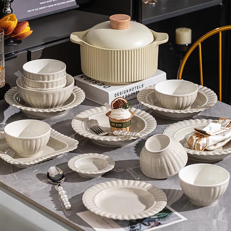 Moderanka 45-Piece Nordic Ceramic Dinnerware Set