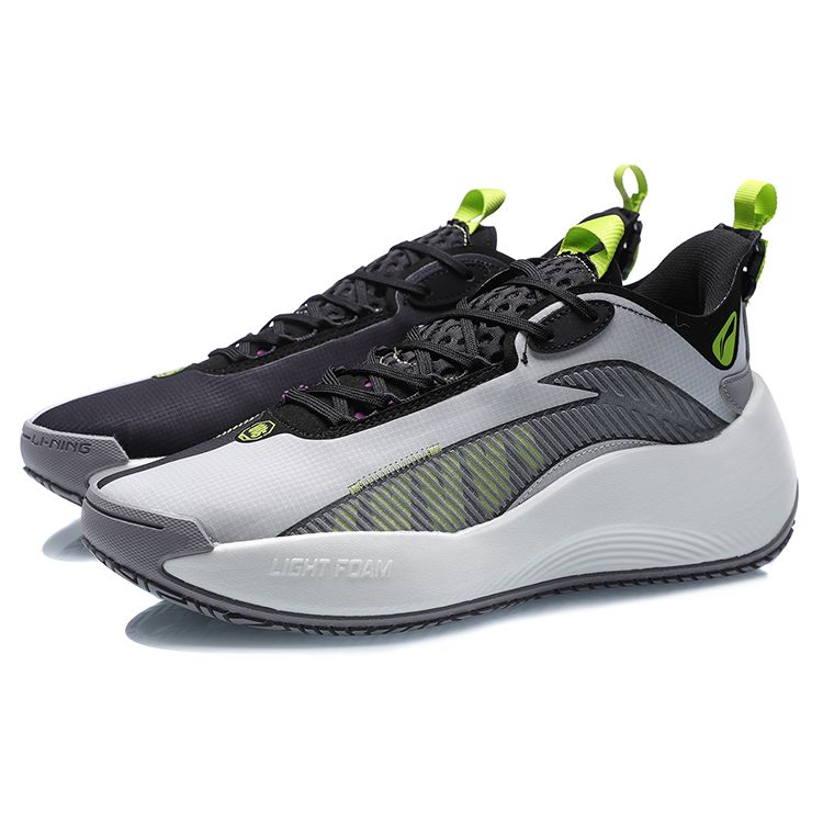 Баскетбольные кроссовки Li Ning Badfive Anti-Five с амортизацией, нескользящие, прочные, низкие, мужские, кроссовки, цвет белый, черный, зеленый AGBR001-1