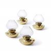 Set of 4 Vintage Glass Oil Lamp, Brass Mini Oil Lamp, Antique Oil Lamp for Home Decor, Nautical or Victorian Wedding, Store Window