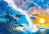 APPLEONE Dolphin Wave X 38 Jigsaw Marine Made In Japan 500-304 (Adrian Chesterman) 500-Piece (53 Cm) Puzzle, Art,