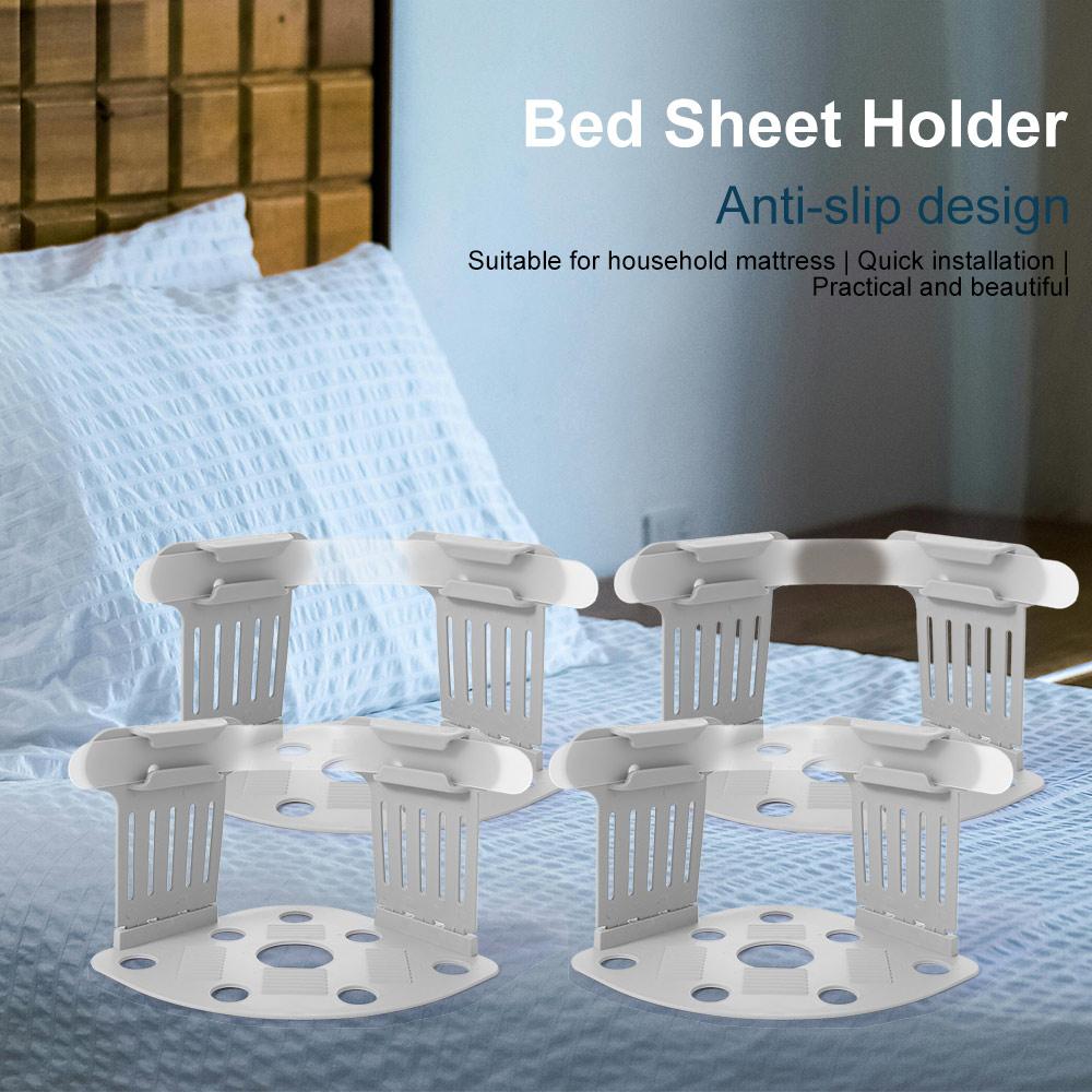 4pcs Heavy Duty Invisible Bed Sheet Clips Anti-run Bed Sheet Holder  Home Supplies