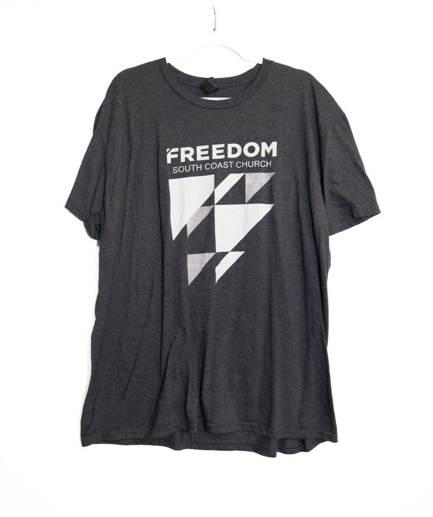Freedom South Coast Church Graphic Tee Charcoal Gray Unisex Cotton Blend Size 2X