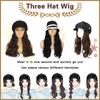MISSQUEEN Synthetic Beret And Fisherman's Hat Wig Extension Long Wavy Hair Suitable For Women Daily Wear