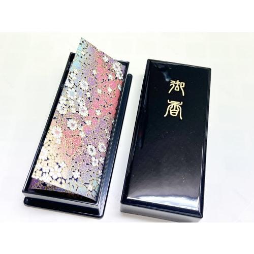 Awaji Baikundou Incense Sticks, Gift Wrapped with Gift Tags, Premium Sandalwood Incense, Lacquered Box, Natural Sandalwood, Sympathy Gift, 49th Day Me