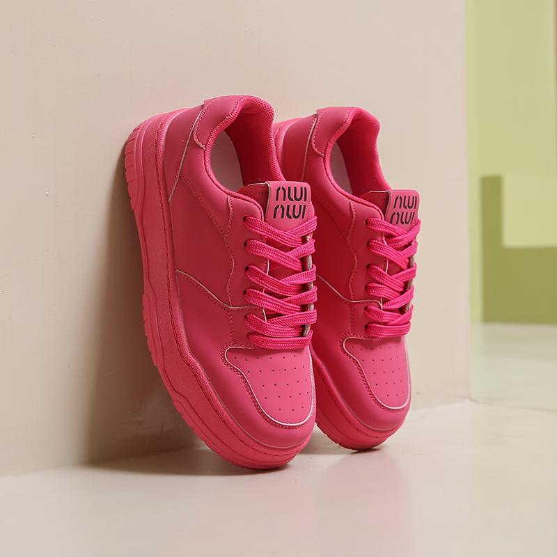 CRLAYDK Sneakers for Women Casual Fashion Platform PU Leather Low Top Classic Shoes Comfortable Skate Walking Sports Tennis