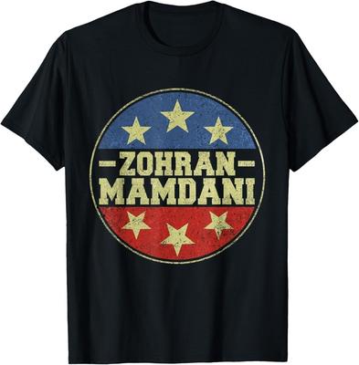 Zohran Mamdani Для мэра Нью-Йорка Мерч футболки Zohran Mamdani Футболка