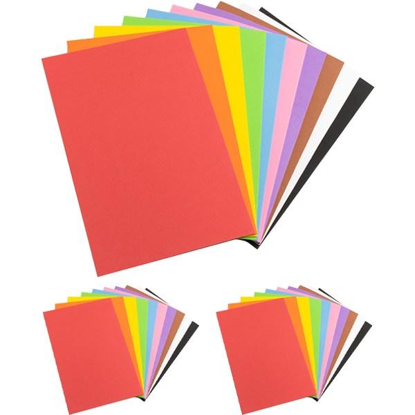 Minhwa Store EVA Sponge Non-adhesive 2mm 10-piece Set, Red, Orange, Yellow, Green, Sky, Pink, Purple, Brown, White, Black, Korean Toy Supplies