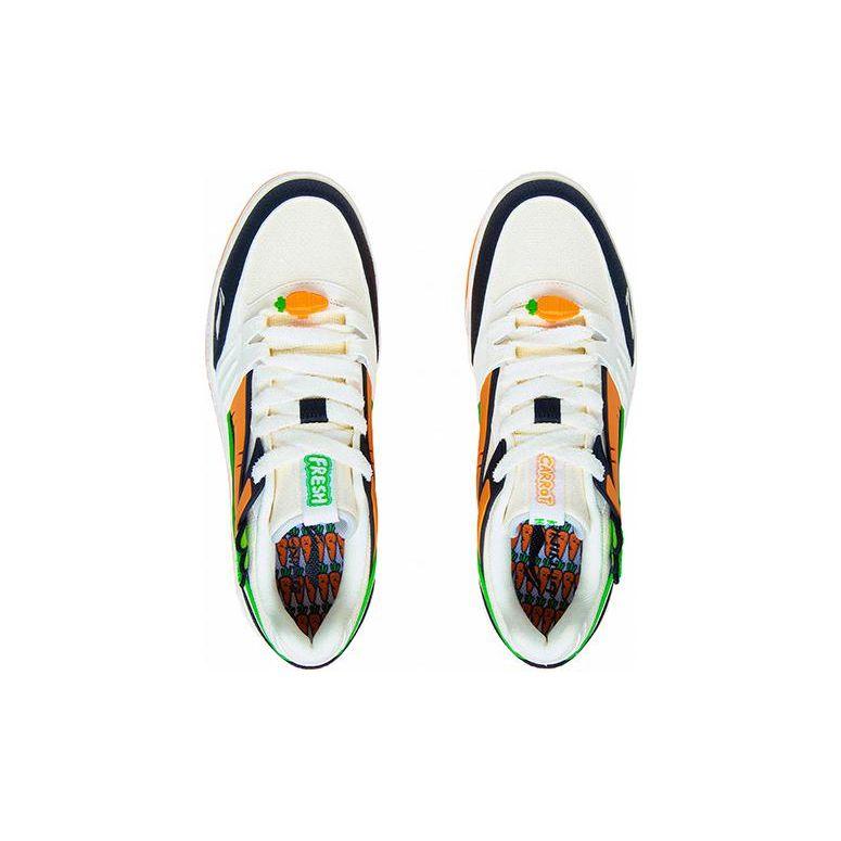 Li Ning Moon White Carrot нескользящие износостойкие низкие кроссовки для скейтбординга ограниченный тираж мужские кроссовки для скейтбординга черные оранжевые AGCS427-9