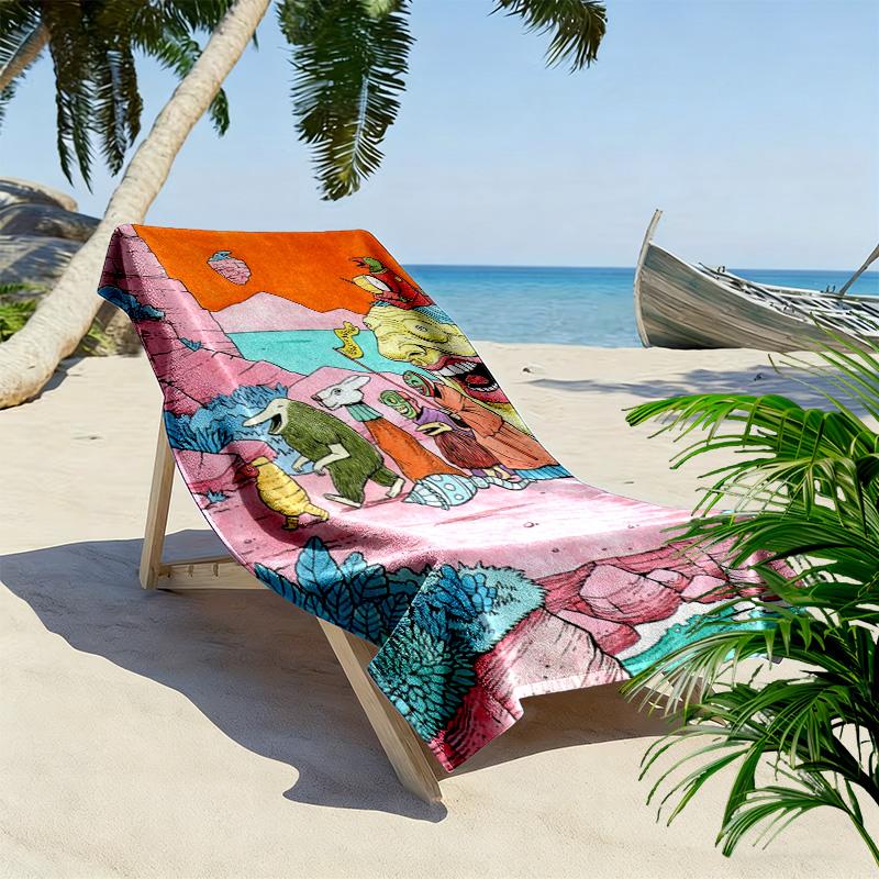 Parade 2D Flat Print Beach Towel, Large Soft Quick Dry Towel for Beach Camping SwimmingSSTJ0917418