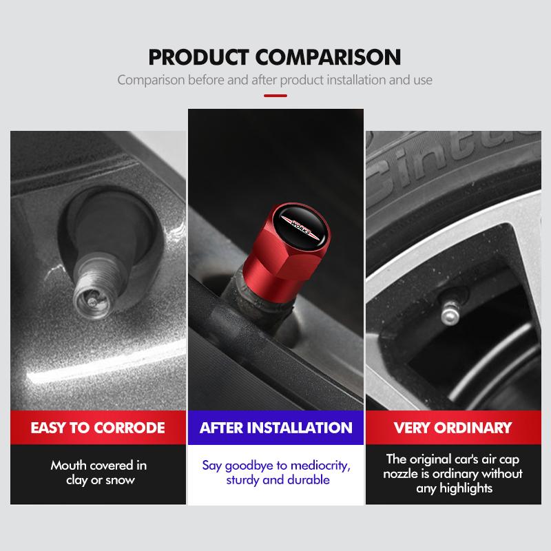 4Pcs Car Wheel Tire Stem Valve Protection Cap Dustproof Cover For MINI Cooper Works R56 F56 R53 R60 Clubman JCW Countryman TC1