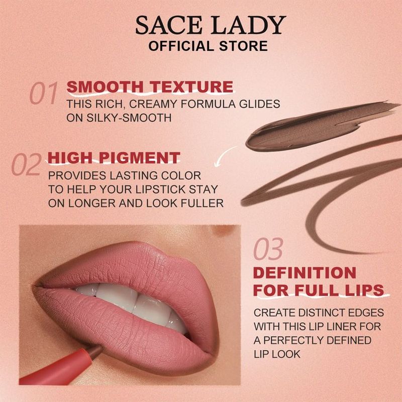 Sace Lady - Вельветовый Мусс Мульти-Лайнер для Губ - 2 Цвета