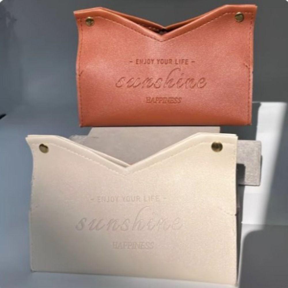 Коробка для салфеток из искусственной кожи, однотонная сумка для хранения бумажных салфеток, держатель для салфеток, украшение для гостиной