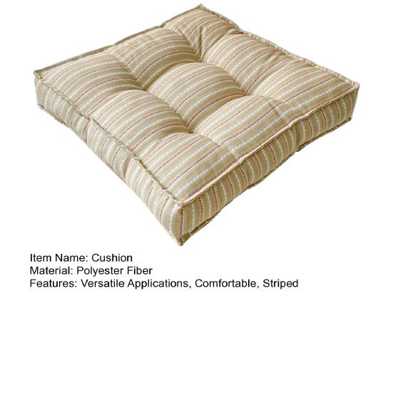Подушка на сиденье 18" x 18" Утолщенная квадратная подушка для офисного стула Полосатая мягкая набивная подушка для бедер Современная напольная подушка для сидения для дома гостиной спальни