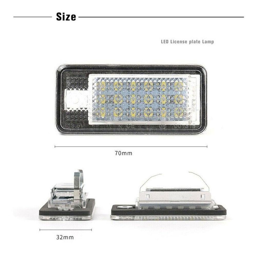 2pcs For Aud I LED Number Plate Light A3 A4 S4 RS4 B6 B7 A6 RS6 S6 C6 S5 Q7 A8 S8 Avant Canbus Error Free License Plate Lamp License Plate Lights 2