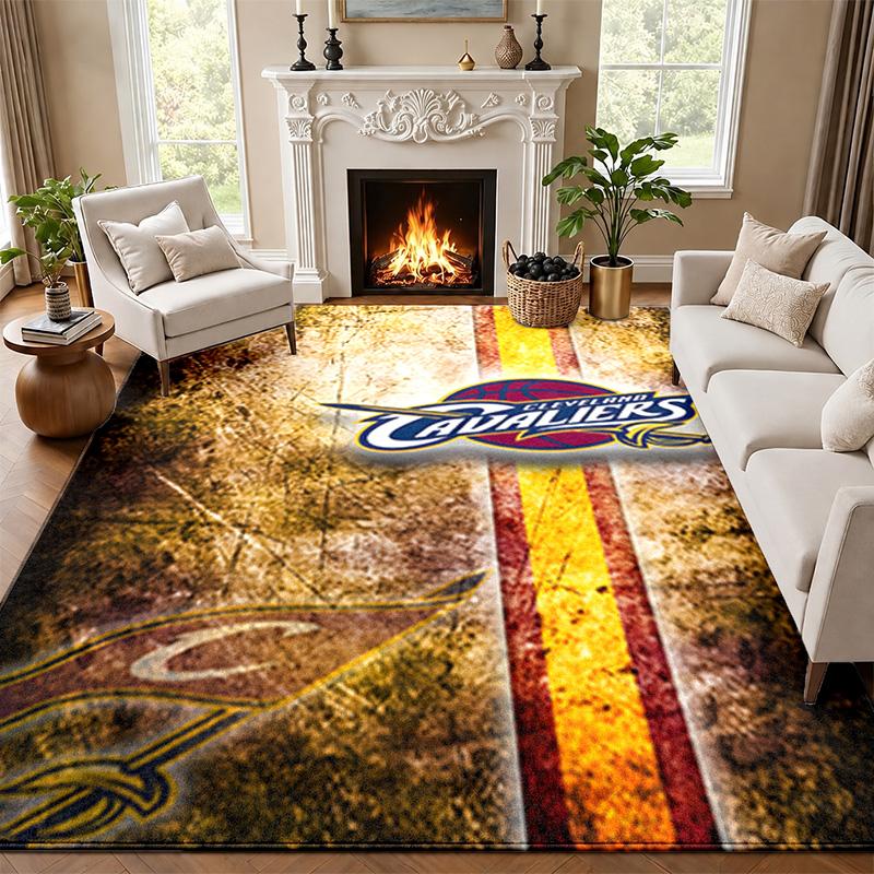 Cleveland Cavaliers Carpet Door Mat for Living Room or Bedroom Protective Mat Under Chair Office Decoration Christmas Gift Birthday Present