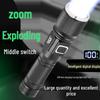 Ultra-Bright Military Grade Portable Rechargeable Laser Cannon Flashlight with Long Battery Life