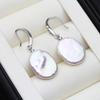 Trend Baroque Pearl Earrings for Women,Cute 925 Silver Pearl Earrings Mom Wife Birthday Gift White