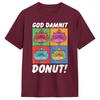 Unisexs TShirt God Damnit Donut Cat Pop Art DCC Vintage  Cotton Tee Shirt Short Sleeve  T Shirts Crewneck Clothing Gift Idea