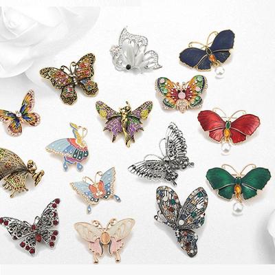 Новые броши-бабочки из сплава, женская ретро-брошь с эмалью, женская подарочная булавка на день рождения PD1910