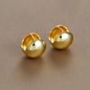 Stainless Steel Gold Silver Color Ball Round Simple Hight Quality Luxury Earrings For Women Famous Party Jewelry