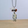 Деревянный кулон-робот, ожерелье, регулируемая длина, панк-цепочка на шею, стильный аксессуар из кожаного шнура, чокеры с защитой от выцветания