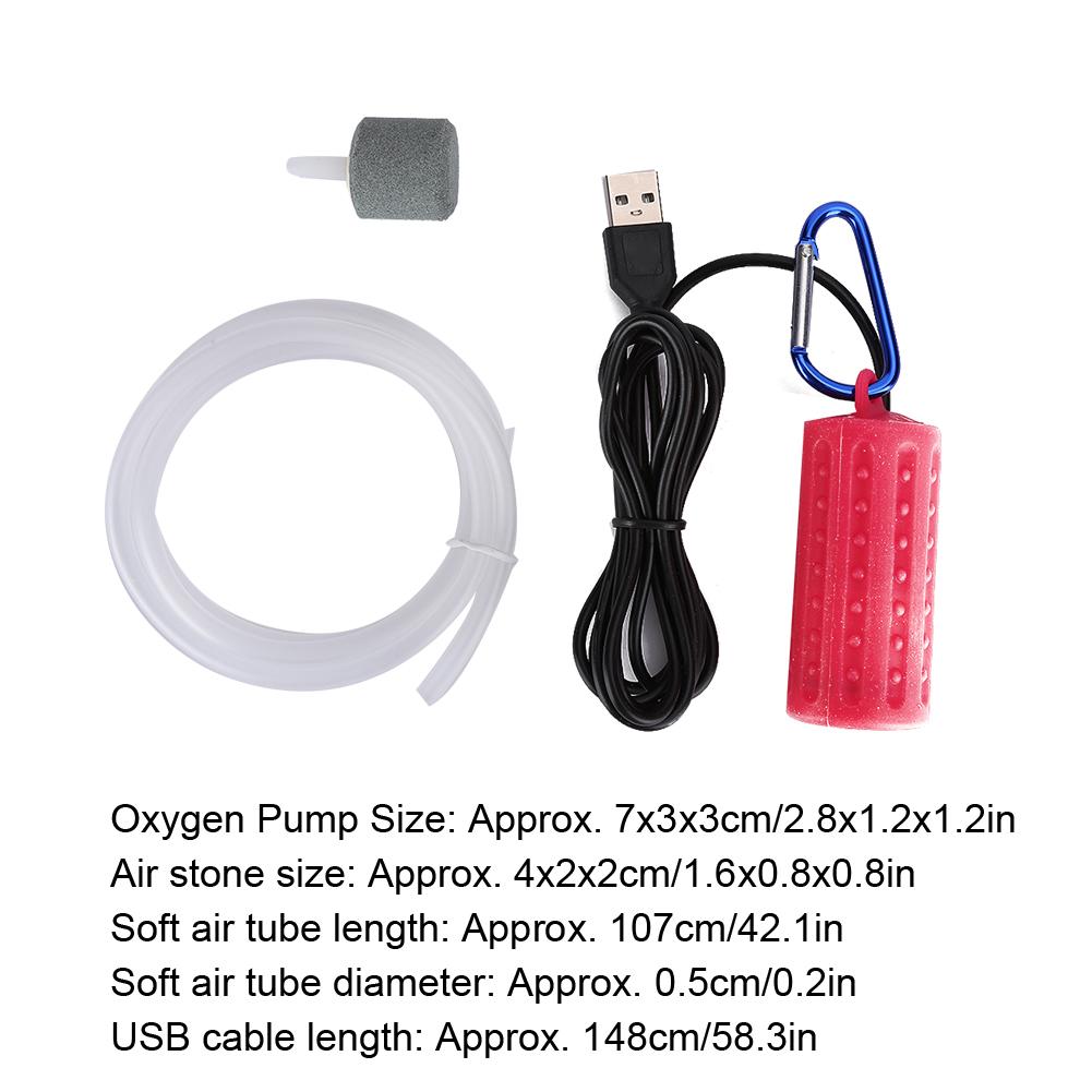 USB Charging Increase Oxygen Pump Mute Work Equipment for Fish Tank AquariumUSB Air Pump