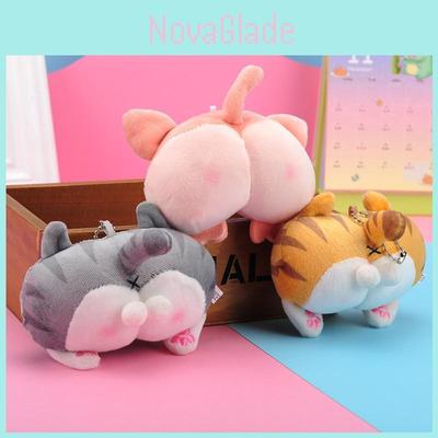 Очаровательный плюшевый брелок в виде попки корги, мягкий, из ПП хлопка, игрушка-животное, кольцо для ключей, милый