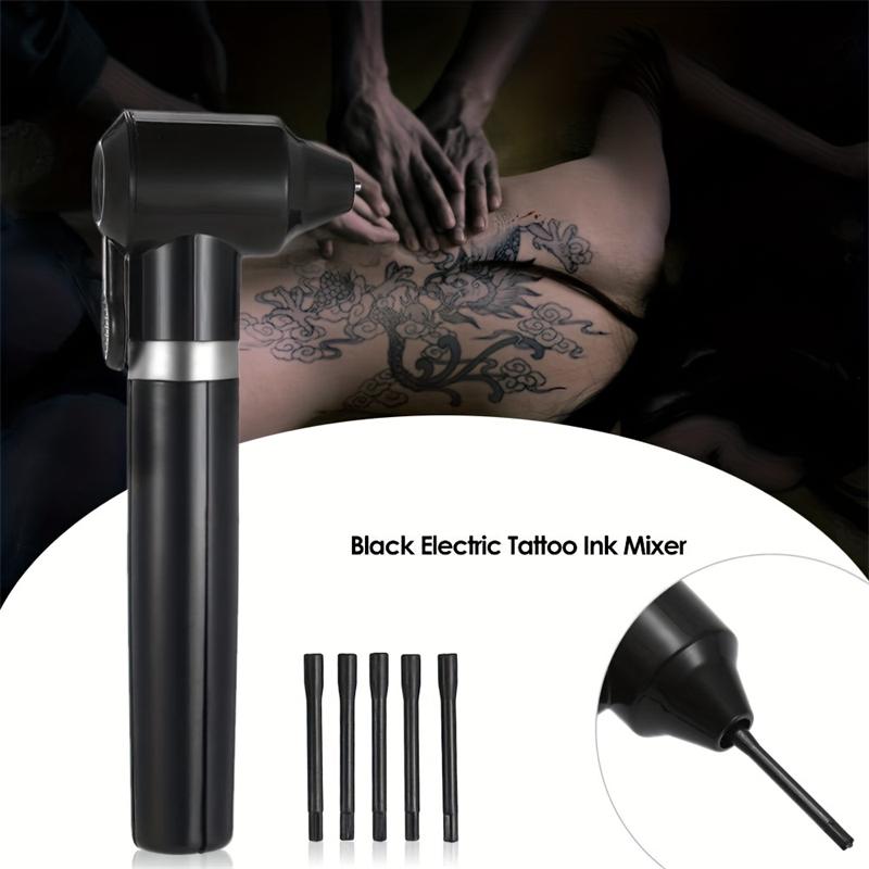 1pc Ink Mixer Pigment Stirrer with 5pcs Mixing Sticks for Electric Tattoo Pigment Sturring Rod Coloring Accessory Ink Mixer