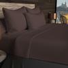 Flat Sheet In 57 Thread Cotton 260x300 Cm UNI Brown, by Soleil D'ocre
