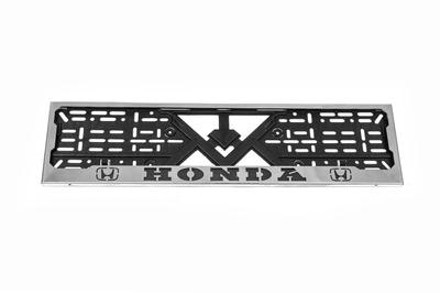 Рамка под номер хром Honda (1 шт, нержавейка)