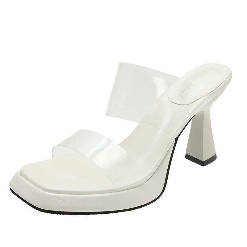 Водонепроницаемые сандалии на платформе женская обувь 2025 лето новинка корейская версия шпилька модные интернет-знаменитость высокие каблуки крутые шлепанцы