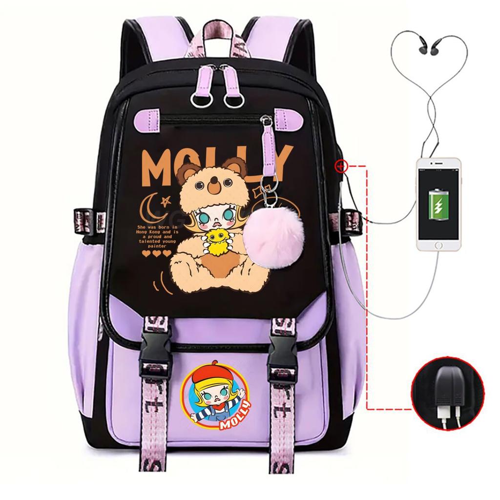 Принт модный школьный рюкзак колледж стиль средняя школа старшеклассники большая вместимость