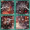 Christmas Winter Snowflake Stickers Santa Claus Xmas Tree Branch Window Glass Sticker Merry Christmas Decor Happy New Year
