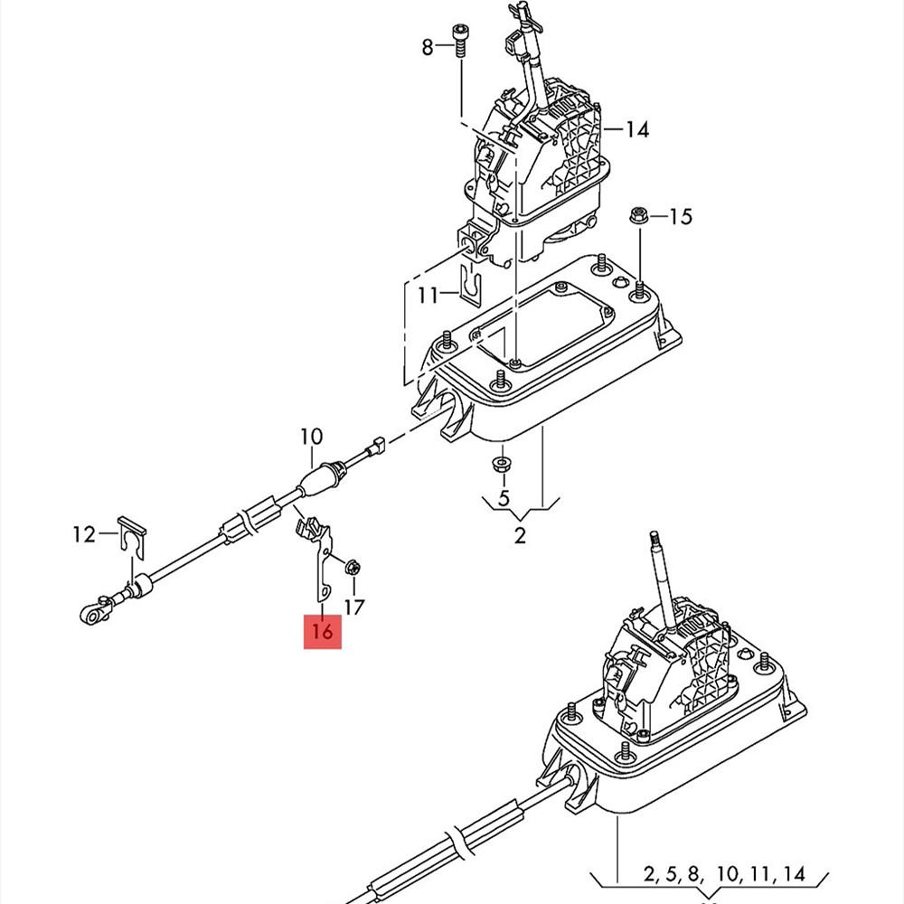 Ремкомплект разъема кабеля переключения передач для VW Passat Jetta Golf Polo Bora Aud A3 Skoda Seat 09G321397A Автоматическая коробка передач