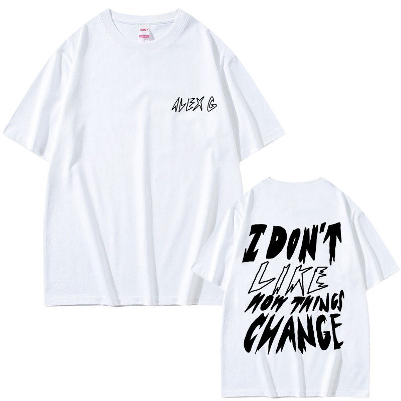 Singer Alex G Trick Change Graphic T-shirt Men Women Fashion Vintage Oversized T Shirts Male Casual Cotton Tshirt Y2k Streetwear