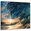 Canvas Print Wave Sea Sunset