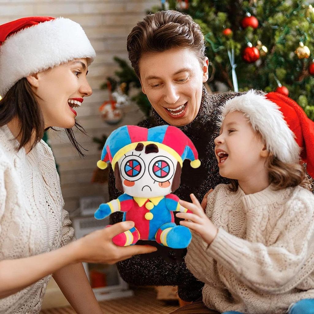 GenPick Amazing Digital Circus Plush Toys: Pomni, Jax, Otchin, Mascagna, and Clown, 2-Piece Set, 25cm, PP Cotton, Gift