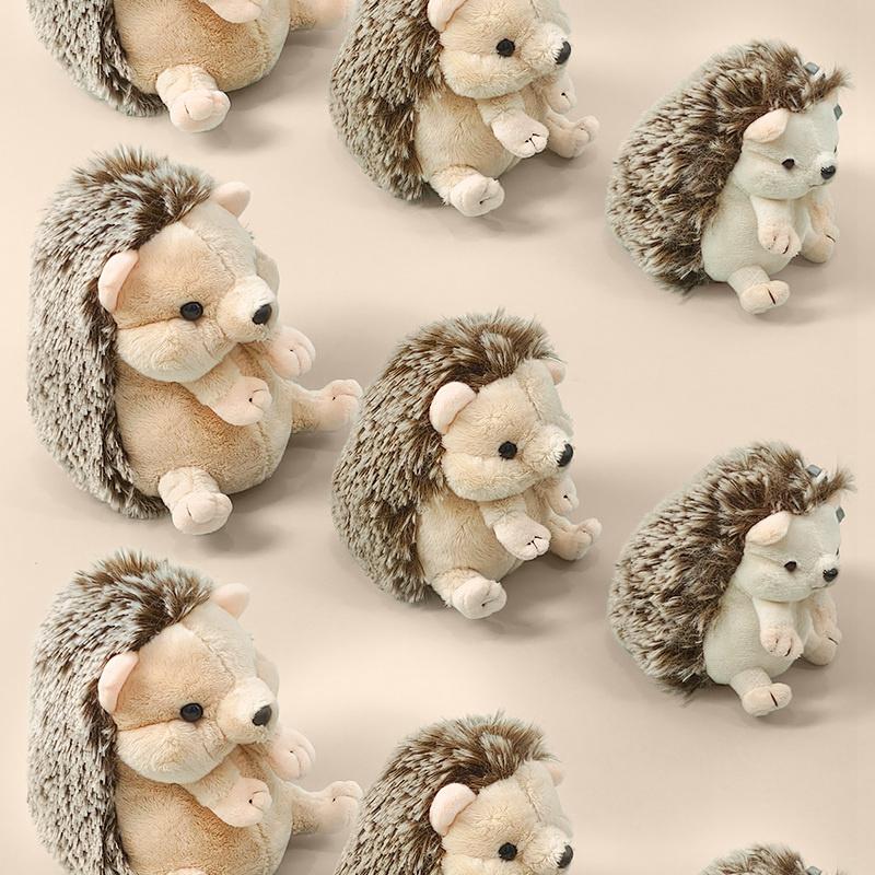 Adorable Hedgehog Plush Toy Stuffed Animal Sleeping Companion Doll for Room Decor Cute Birthday Gift