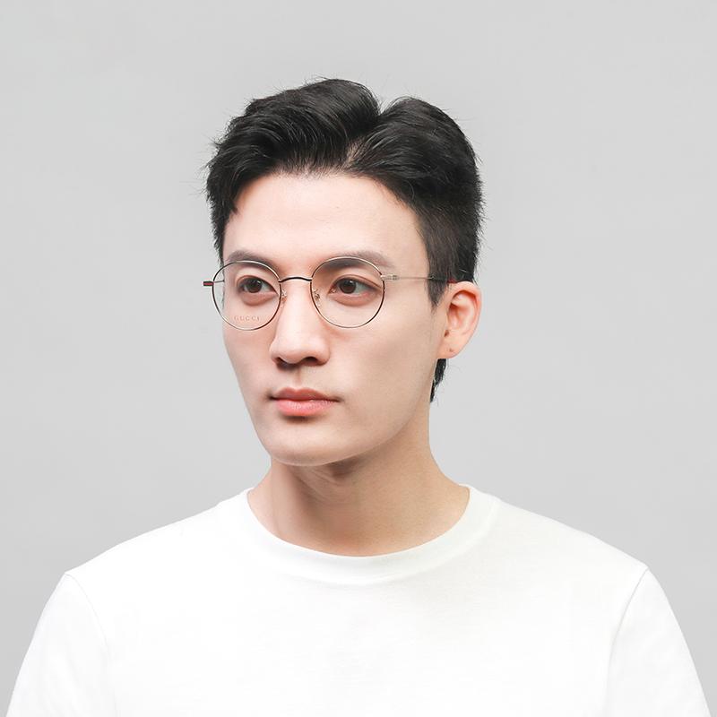 Gucci optical glasses [Available prescription] Gold frame, transparent lens, side webbing GG1054OK-002 51 F dust bag + glasses case (random color)